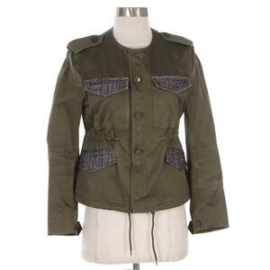 Golden Goose Army Green Cotton Utility Jacket